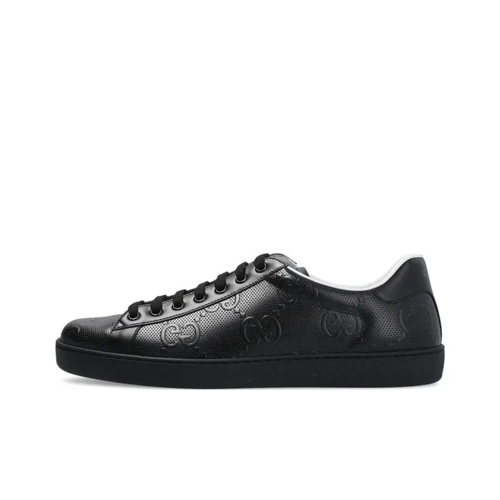 Gucci ACE GG Print Casual Sneaker Men's Black 625787 1XK10 1000 | eBay