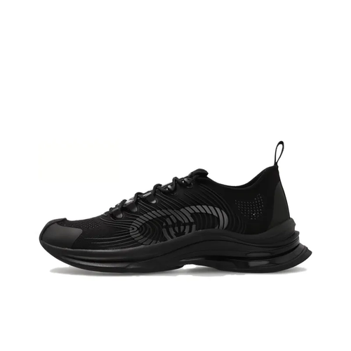 GUCCI RUN Casual Shoes Men Low-Top Black 714658 USM10 8442 | eBay