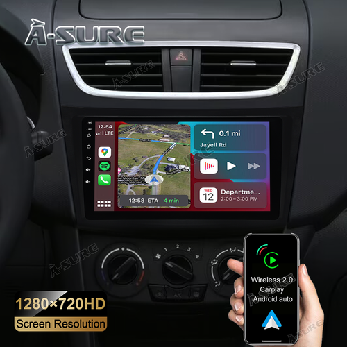Android 10 Autoradio 2 Din avec GPS Navi pour Suzuki Swift 2003-2010 10,1 Pouces Écran Tactile