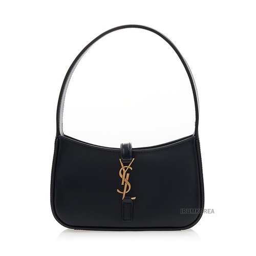 SAINT LAURENT YSL LE5A7 Leather Handbag Mini Women's Black 7.4x1