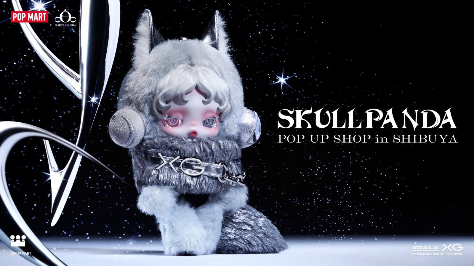 SKULLPANDA x XG Plush Doll Pendant Japan Exclusive Plush Doll Gift