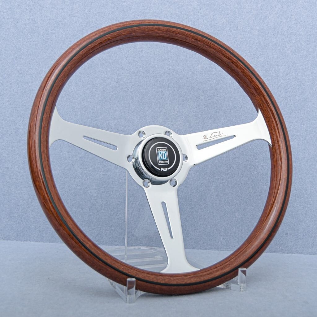 NARDI Classic 350mm Steering Wheel Mahogany Wood with Chrome
