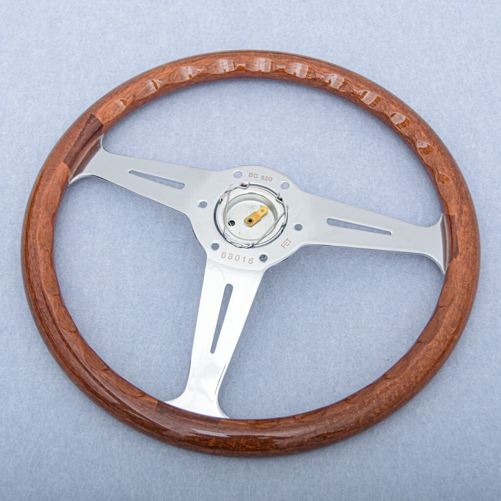 NARDI Classic 350mm Steering Wheel Mahogany Wood with Chrome