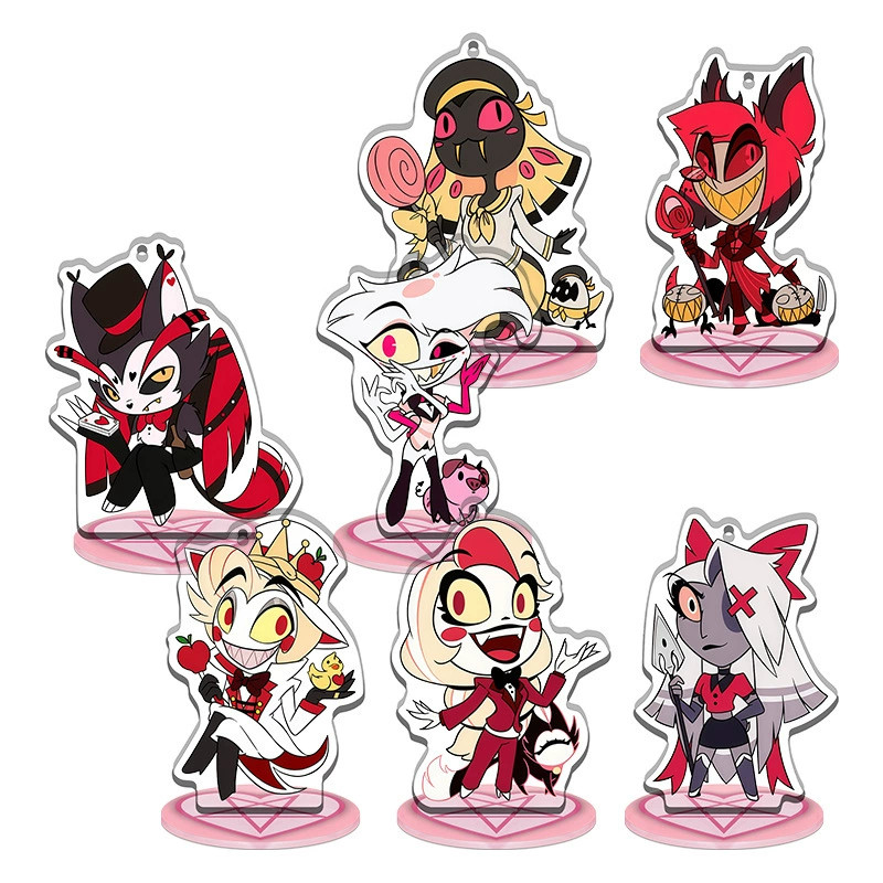 10cm Q hazbin hotel Vaggie Sir AD Acrylic Desktop Stand Figure