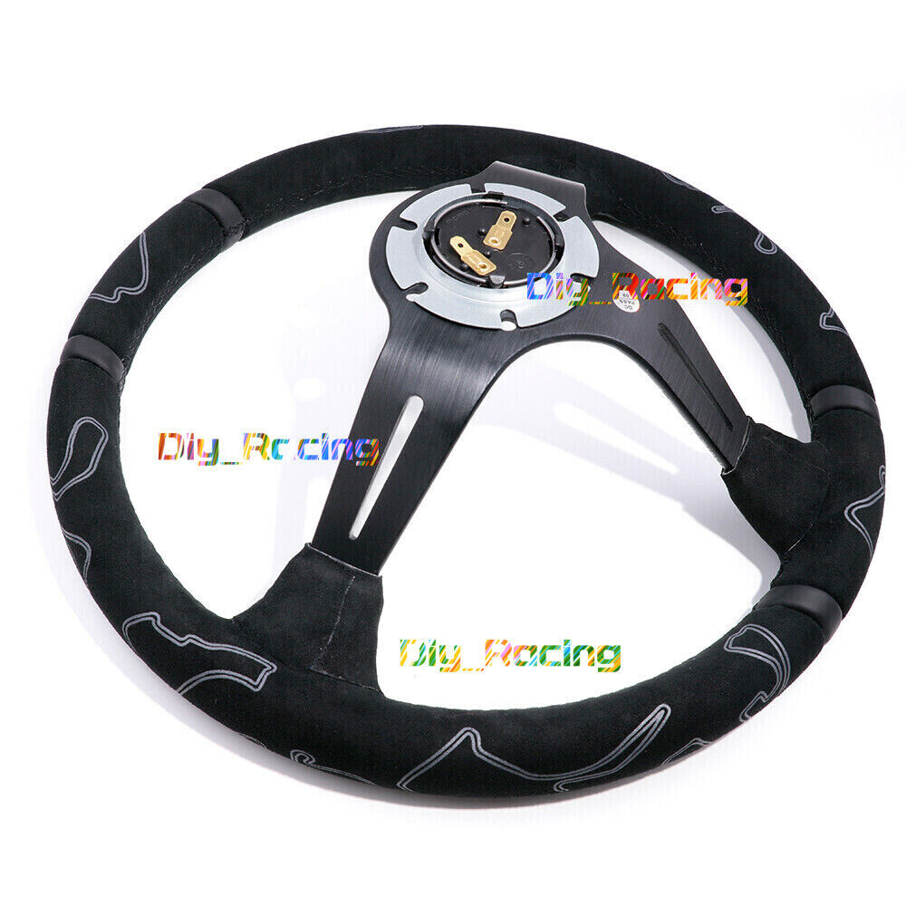 Black momo ULTRA BLACK EDITION 14'' Deep Dish Suede Leather Sport