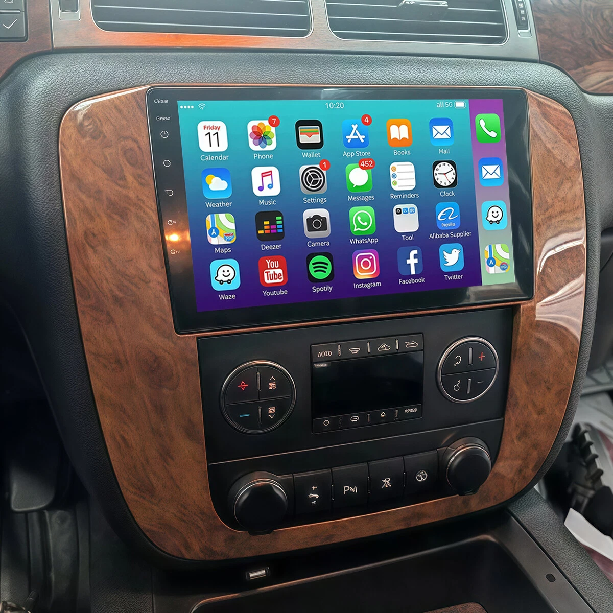 thumbnail image 2 of Junsun Android 12 Car Stereo For GMC Yukon, Chevy Tahoe, Suburban 2006–2014 – 9" 2 DIN, Carplay & GPS 2 of 5
