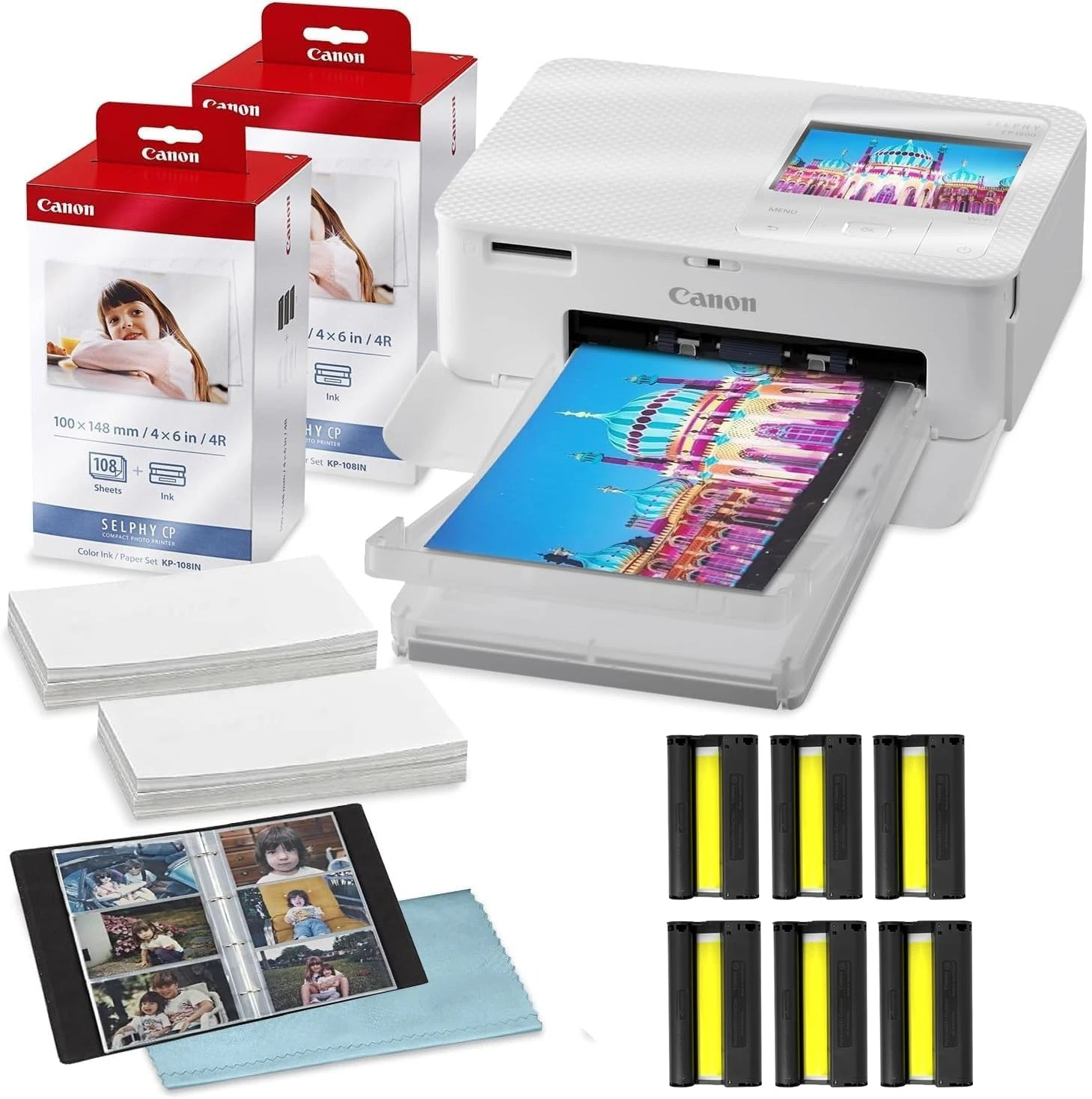 Papier Photo Canon KP-108IN 4x6" - Lot Pour Imprimantes Selphy CP1300, CP1200, Etc. - Neuf