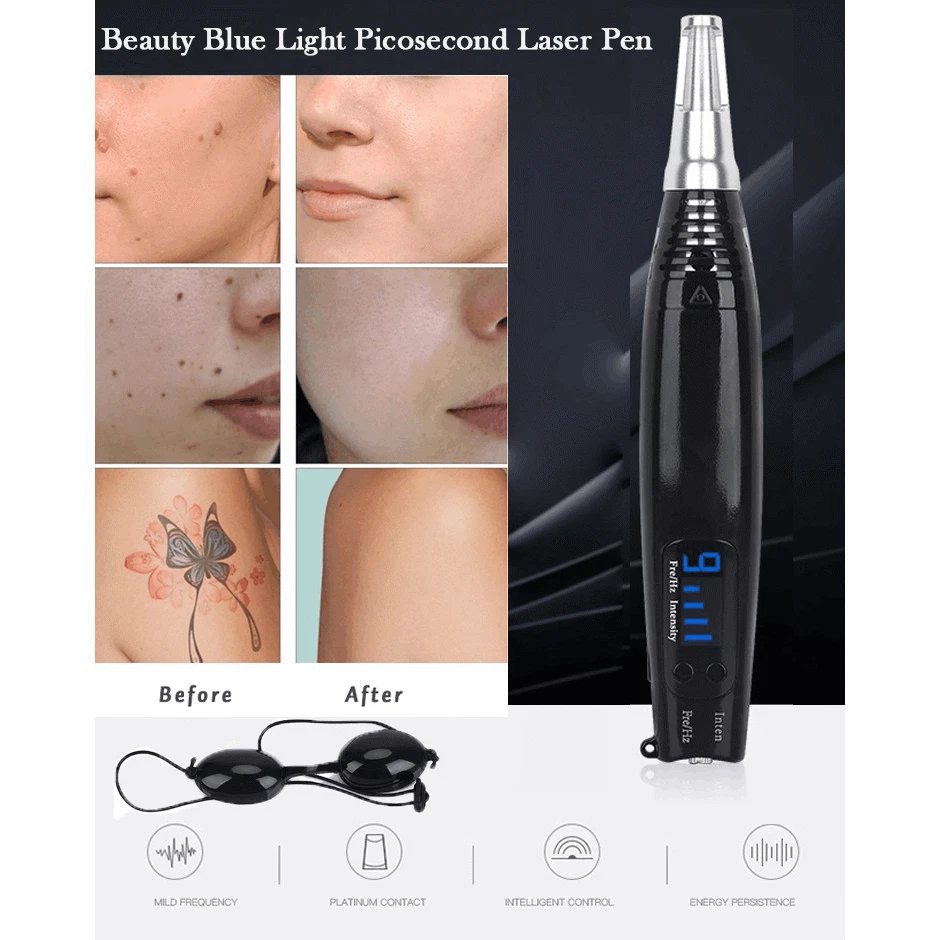 Blue Light Therapy Pico second Laser Pen Skin Care Spot Remover