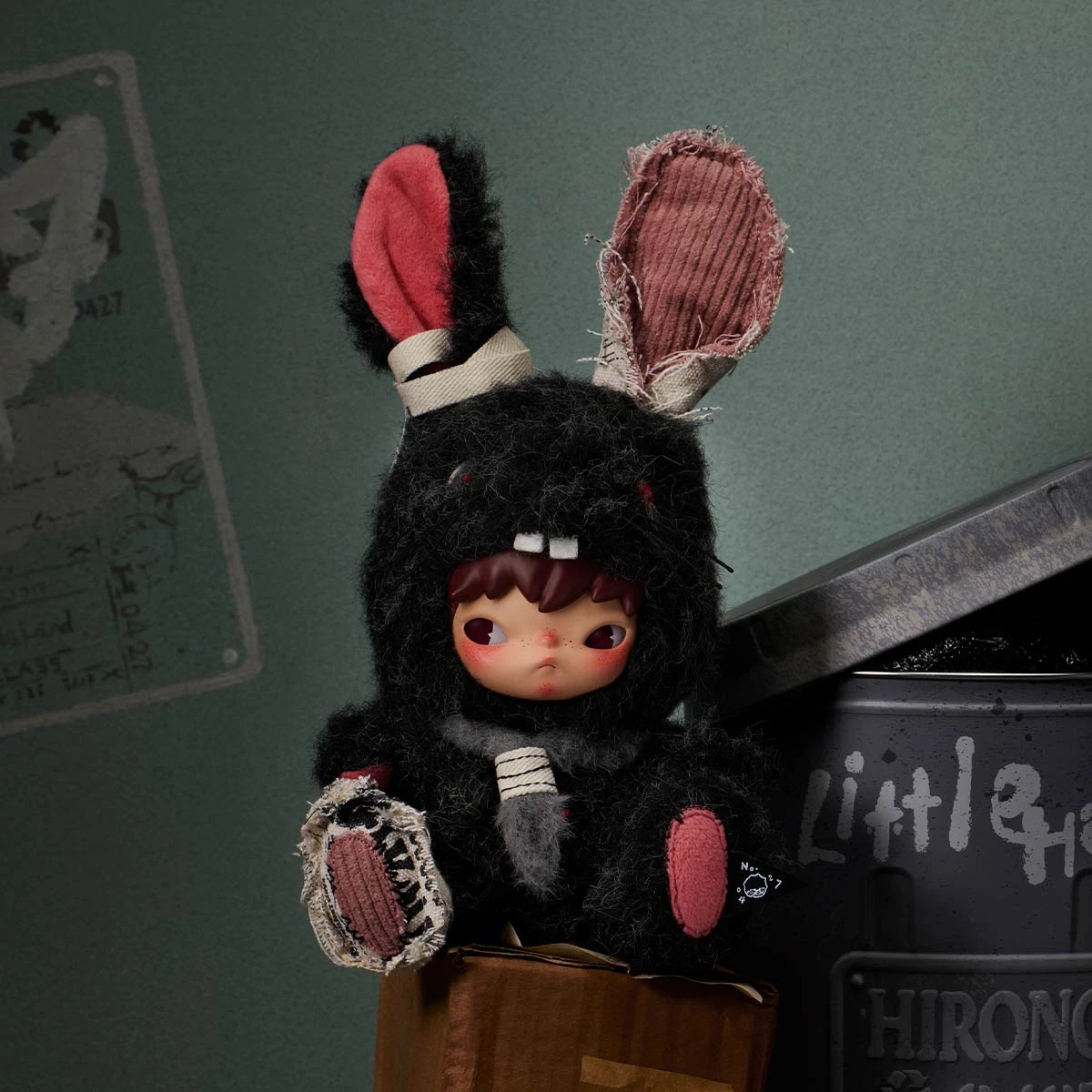 Popmart Hirono Lttle Hare シークレット Authentic HIRONO Little Hare Plush Toy Pendant Figures Gift