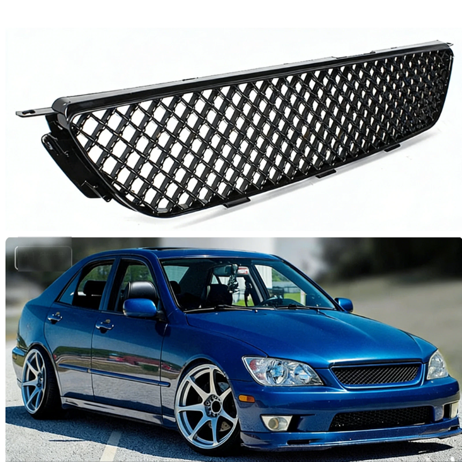 For 2001-2005 01-05 JDM Diamond LEXUS IS300 Hood Mesh Front Upper
