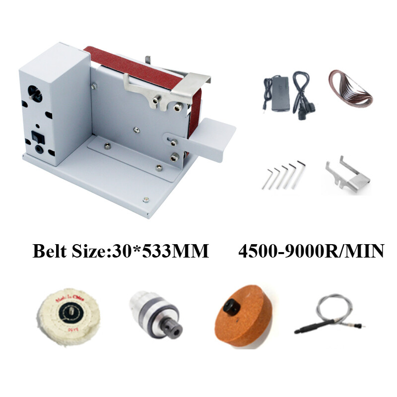 Electric Belt Sander Machine DIY Polishing Grinding Polisher Knife Sharpener Kit