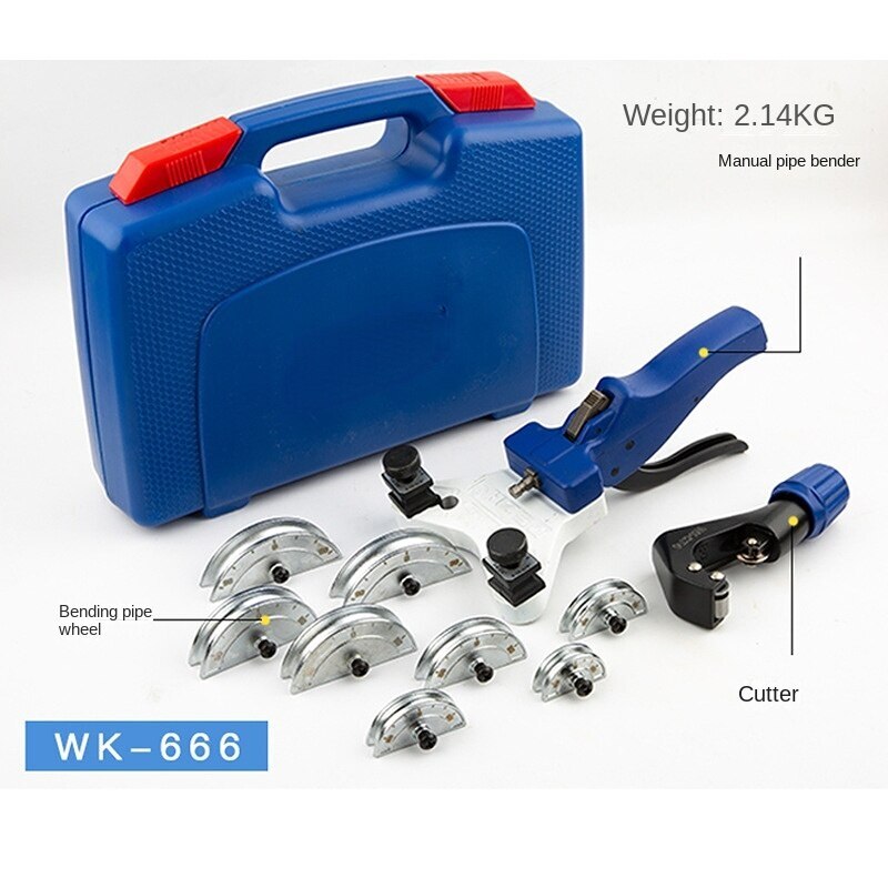 Hand Operated Pipe Bender Air conditioning Aluminum Tube Manual Bending Tool