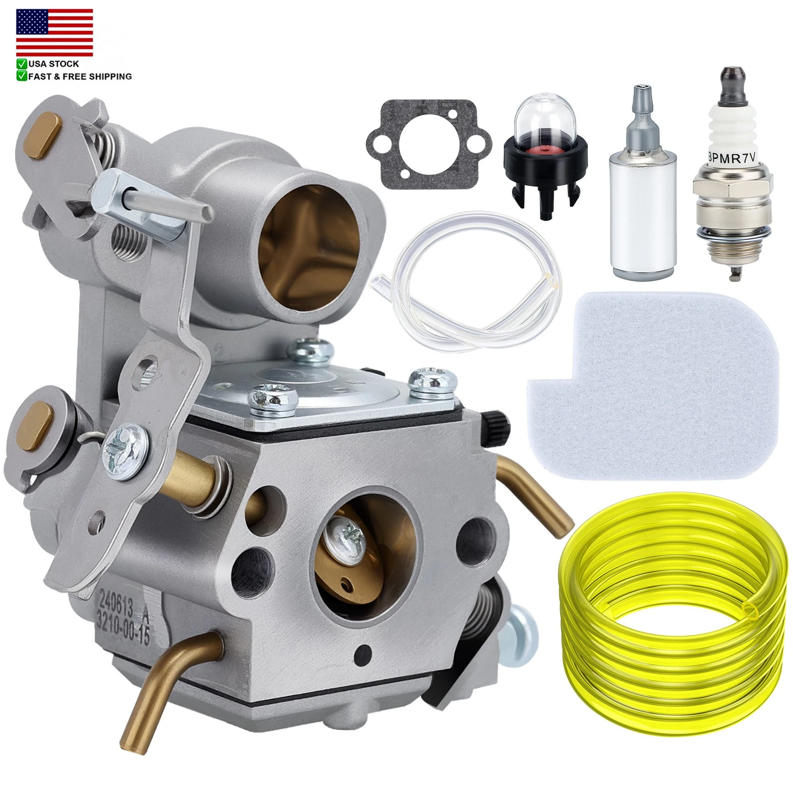 Carburetor Primer Bulb Fuel line For Poulan P3314 P3416 PP3816