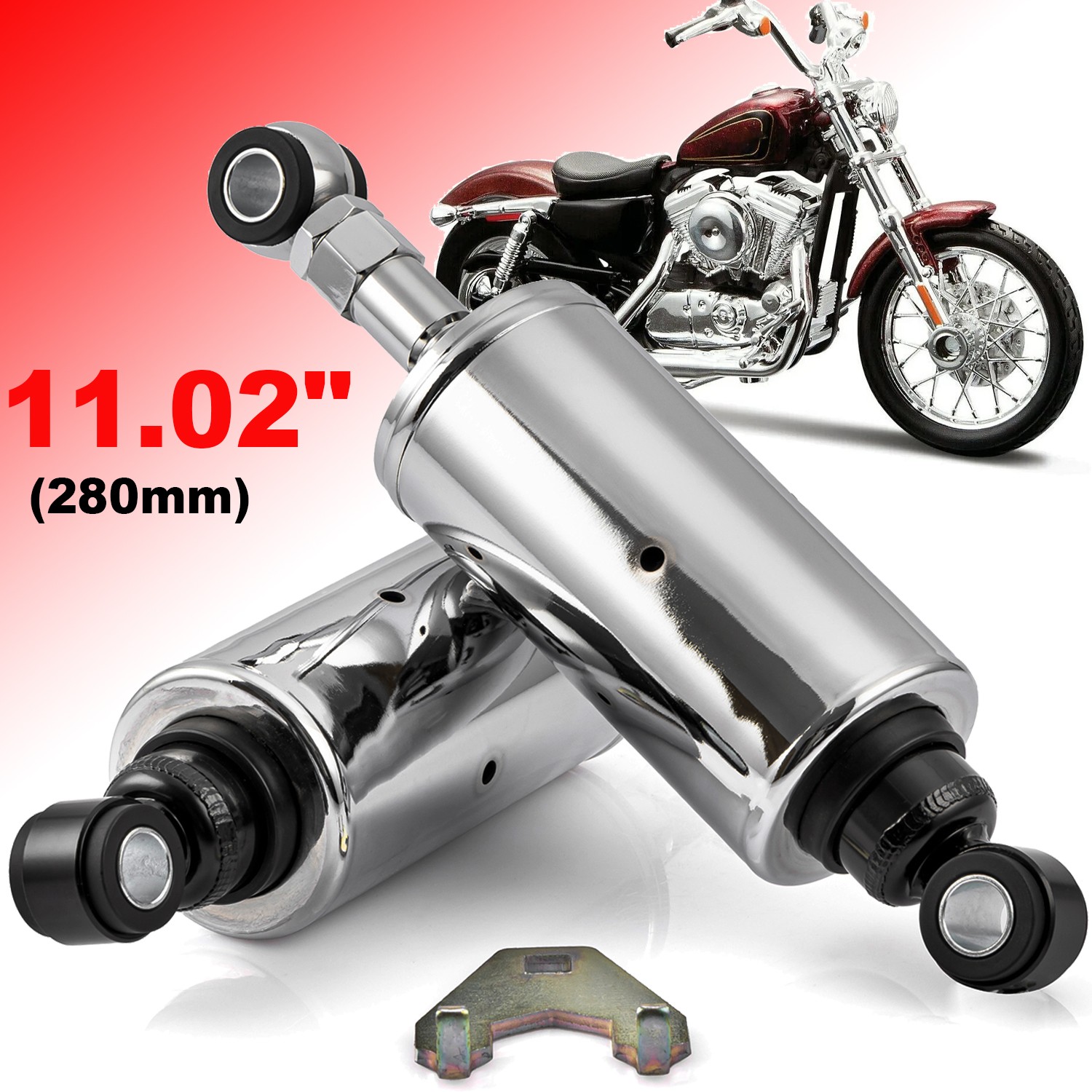 Adjustable Lowering Shocks Kit For Harley Softail Evo FXST FLST