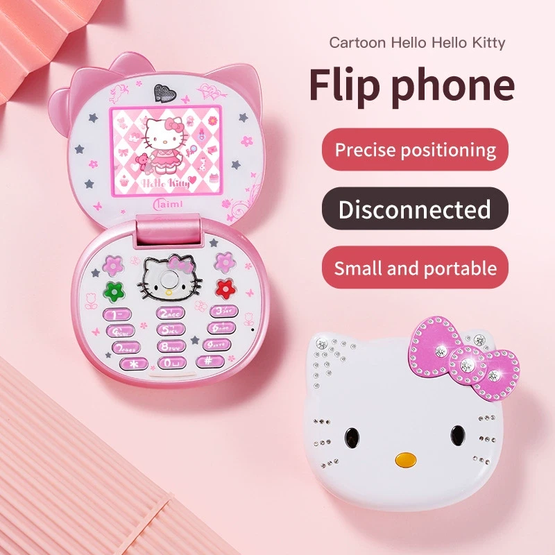 Hello Kitty Flip Phone 4G w/Camera - Kawaii White 2025 Sanrio Kids