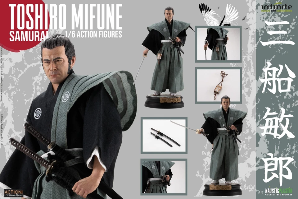 Infinite Statue X Kaustic Plastik Toshiro Mifune Samurai Ver. 1/6